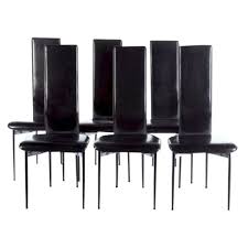 With such a wide selection of dining chairs. 1970s Vintage Italian Leather High Back Dining Chairs Set Of 6 Chairish