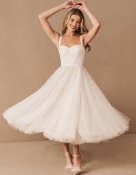 20 Best Short Wedding Dresses Of 2020 Purewow In 2020 Bhldn Wedding Dress Tea Length Wedding Dress Short Wedding Dress