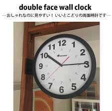 楽天市場 あす楽 dulton double face wall clock 両面時計 ダルトン 時計 壁 おしゃれ 両面ウォールクロック 両面クロック 掛け時計 スイープ式 新築祝い リビング スイープムーブメント 駅時計 ブルックリン時計 レトロ時計 壁掛け時計 時計 大きい 大型 送料無料
