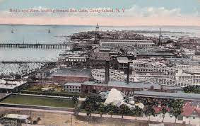 Vintage 1910s Era Bird S Eye View Coney Island New York Postcard Sea Gate City Coney Island History Coney Island Amusement Park Gate City