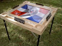Dominican Republic Bandera Light Wood Frame By Domino Tables By Art Domino Table Domino Wood Frame