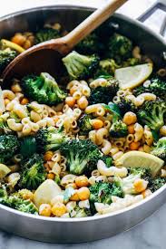 Roasted Broccoli And Chickpea Lemon Pasta Recette Recettes De Cuisine Cuisine Vegetarienne Repas Sain