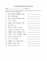 Chemical Reactions Types Worksheet Unique 16 Best Of Types Chemical Reactions Worksheets Chessmuseum Template Libr In 2020 Reaction Types Chemical Equation Equations