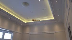 The channels easily install with a mounting extrusion, and can have either dry wall mud or paint applied for an added accent. Led Cove Lighting With Crown Mouldings Photos Alexmoulding Com Led Lighting Home Led Cove Lighting Cove Lighting