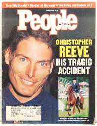 Christopher reeve died of heart failure due to an infection. People Magazine Christopher Reeve His Tragic Accident Ebay