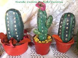 Además, puedes cambiarle el color a la flor, o hacer unos. Como Hacer Cactus Con Piedras Diy How To Make Cactus With Stones Youtube
