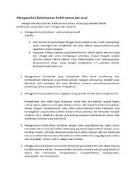Kalimat tersebut memiliki beberapa makna akibat penekanan pada bagian kalimatnya seperti Esai Dan Kritik Docx