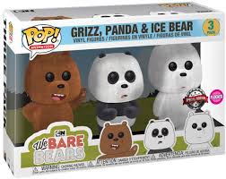 Pop Grizz Panda Ice Bear Floque 3 Pack Panda Figurine Pop Figurine
