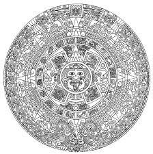 The Aztec Sun Stone Coloring Pages Aztec Calendar Aztec Art Aztec Symbols