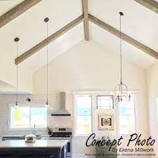 The Best And Easiest Diy Faux Wood Beams To Make Yourself Vaulted Ceiling Living Room Ceiling Beams Living Room Beams Living Room
