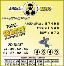 Prediksi Togel Sydney 10 Oktober Tahun 2020 Sydney Bento 24 Agustus