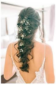 Pinterest has, of late, become a hub of the outfit and makeup trends, and most importantly of hairstyles. The Top Trending Bridal Hair Accessories On Pinterest Bridal Hair Braid These Ideas Are Stunning Wedding Curls Winter Wedding Hair Fall Wedding Hairstyles