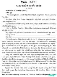 Mẫu Bài Cúng Ngoài Sân, Văn Khấn Trời ...