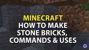 Bricks can be mined using any pickaxe. How To Make Use Stone Bricks In Minecraft Bricks Using Commands