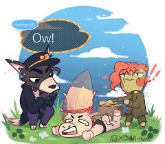 24575 - safe, artist:xomii-ink, jean pierre polnareff (jojo), jotaro kujo ( jojo), noriaki kakyoin (jojo), amphibian, canine, equine, frog, horse,  mammal, wolf, anthro, plantigrade anthro, unguligrade anthro, animal  crossing, jojos bizarre adventure ...