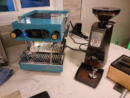 La marzocco thailand, bangkok, thailand. New Machine Day La Marzocco Linea Mini Sapphire Brass Eureka Atom 75 Grinder Espresso