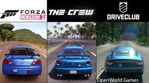 The Crew Vs Forza Horizon 2 Vs Driveclub Gameplay In Ps4 Xbox One Forza Youtube Forza Horizon