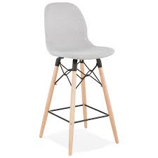 • pour table bar ou îlot central, haut. Tabouret De Bar Chaise De Bar Mi Hauteur Scandinave En Tissu Paolo Mini Gris Clair