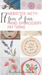 17 Sites With Fun And Free Hand Embroidery Patterns