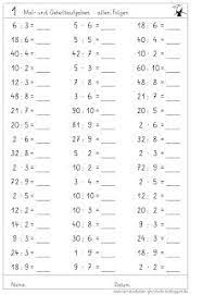 1 x 1 gemischte aufgaben. Kopfrechenblatter Zum Einmaleins Multiplizieren Und Dividieren Aller Reihen Lernstubchen Kopfrechnen Einmaleins Matheaufgaben