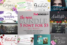 Writing fonts include both printing and cursive styles and is less artistic than formal calligraphy. The Mini Bundle 1 Font 117779 Calligraphy Font Bundles Bundel