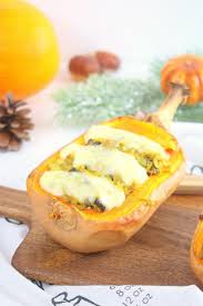 Butternut Farcie Au Riz Et Aux Champignons Butternut Farcie Citrouille Recette Recette Courge