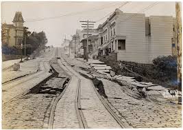 Photograph Of Union Street Car Line After The 1906 San Francisco Earthquake 1906 San Francisco Earthquake San Francisco Bay Area Earthquake California