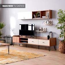 Tıkla, evine yeni bir dekoratif obje satın al, uygun fiyatlarla evine gelsin. Konfor Mobilya Bass New Tv Unitesi Modern Ve Yalin Durusuyla Yasam Alaninizda Yeni Bir Atmosfer Yaratacak Depolama Alanina Sahip Alt Ve Ust Modulleri Dekoratif Objeleri Sergileyebileceginiz Raf Modulu Ile Bass New