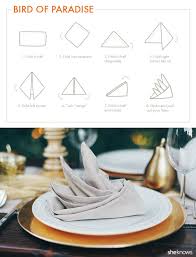 Bird Of Paradise Table Napkin Folding Try These Fancy Napkin Folds For Your Thanksgiving Table Napkin Folding Fancy Napkin Folding Thanksgiving Table