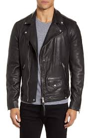 Men S Allsaints Milo Leather Biker Jacket Size Small Black Leather Jacket Men Leather Jacket All Saints Leather Jacket