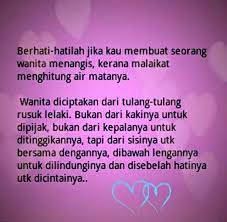 Mereka pasti menangis apabila teman atau keluarga kesayangan memilih jalan yang salah. Hati Hati Jika Buat Wanita Menangis Wansitepic