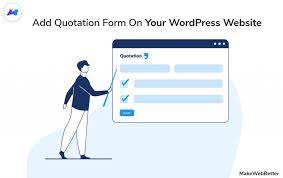 'would you/your firm please submit a quote for this project?' 'we would like your firm to submit a quote on this project.' How To Create Request A Quote Form For Wordpress Website