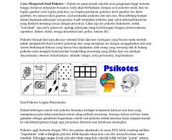 Cara Menjawab Soal Psikotes 17 Contoh Soal Psikotes Kerja Gambar Matematika Logika Doc Jenis Jenis Soal Psikotes R Panduan Belajar Matematika Masuk Sekolah