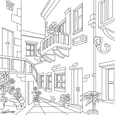 Pin On Architecture Coloring Pages For Adults