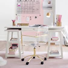 Sauder trestle executive trestle desk, vintage oak finish. Customize It Storage Trestle Desk Pottery Barn Teen