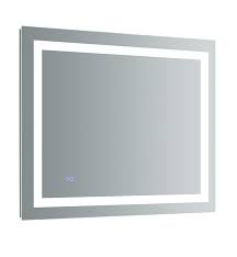 Fresca santo 48 in w x 30 in h frameless single bathroom mirror with led lighting and mirror bathroom vanity height mirrors light fixtures led ideas for. Fresca Fmr023630 Santo 36 Wide X 30 Tall Bathroom Mirror With Led Lighting