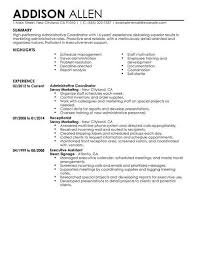 Finance and project coordinator position summary the finance and project coordinator will perform varying and complex assignments to ensure accomplishment of nsri's overall research mission in direct interface with the university of nebraska, united states strategic command, and other u.s. Best Administrative Coordinator Resume Example Livecareer