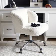sherpa ivory wingback swivel desk chair in 2021 swivel chair desk chair white desk chair