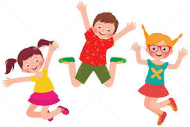 Happy Children Jumping Cartoon Illustration Happy Kids Children Illustration