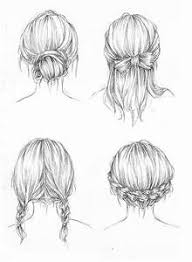 Sketch Of A Girl With Her Back To Us Head Turned To The Left Yahoo Image Search Results Drawings Sketches How To Draw Hair