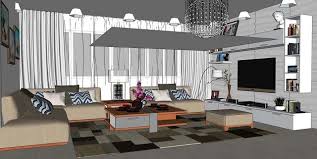 40 Sketchup Model Living Dining Room Sketchup Frame 1 Glamorous Living Room Living Room Theaters Warehouse Living Room