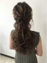 波ウェーブアレンジ ハーフアップ ウェディング ヘアスタイル 髪型 髪型 ロング アレンジ