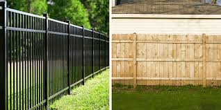 When you have this type of wooden fence it's important to stain and. Aluminum Vs Wood Fence Which Is Better For Your Home