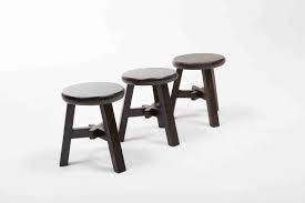 Small Round Wooden Stool Sturdy Small Black Stool Very Applicable To Use As Little Side Table
