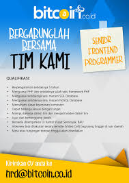 Dengan 0 member terverifikasi, kamu bisa melakukan jual beli aset kripto seperti bitcoin, ethereum, ripple, serta puluhan aset lainnya dengan mudah dan aman. Lowongan Kerja Pt Bit Coin Indonesia Senior Frontend Progammer Blog Indodax Com