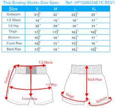 Kick Boxing Mma Size Chart