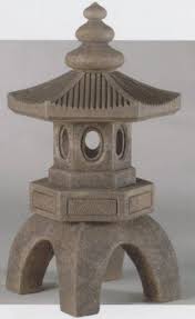 Pagoda Lantern Oriental Statue Lawn Ornament Concrete Bamboo Finish 27 5in H X 10 25in Monstermarketplace Com Haveskulptur Inspiration
