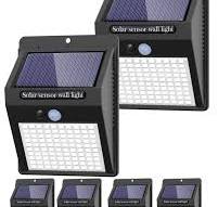6 Pack Outdoor Solar Motion Lights - 3 Modes/100LED Wireless, IP65  Waterproof Solar Security Lights with Motion Sensor for Front Door,  Backyard, ...