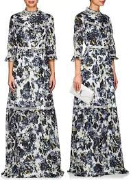 5 2019 Kate S Sheba Floral Silk Cotton Gown Kate Has Had Several Inches Taken Off The Length Of Her Dress It S Erdem Cotton Gowns Maxi Dress Duchess Dress