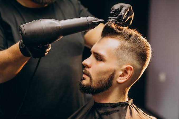 mens haircut and fade at Brandy Barbers in Surrey BC